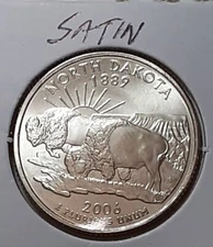 2006 North Dakota P  State Quarter - BU - SATIN