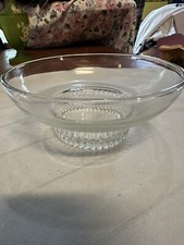 Vintage Pressed Glass Clear Candy Dish Footed Heavy