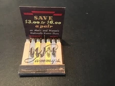 Feature Unused Matchbook Haverhill MA Sammy’s Footwear Men’s Women’s Shoes