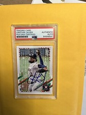 Christian Javier RC 2021 Topps Holiday Snowflake SP HW74 Signed PSA No Hitter