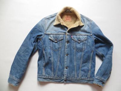 Levi's 71550 Sherpa Jacke Jeansjacke Gr. L Winterjacke warm Fell Gefüttert KULT!