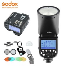 Flash Godox V1F TTL testa tonda con batteria + scatto X2T-F per Fujifilm + accessori