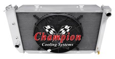 Al Champion 2 Row Radiator W 16 Fan For 1969 - 1971 Ford Galaxie V8 Engine