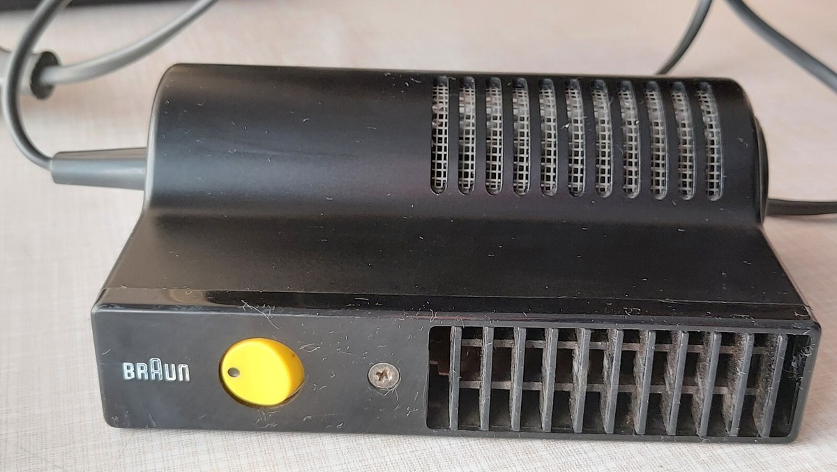 📌 Vintage Reinhold Weiss Design BRAUN Travel 4425 Dieter Rams Hair Styler  Dryer