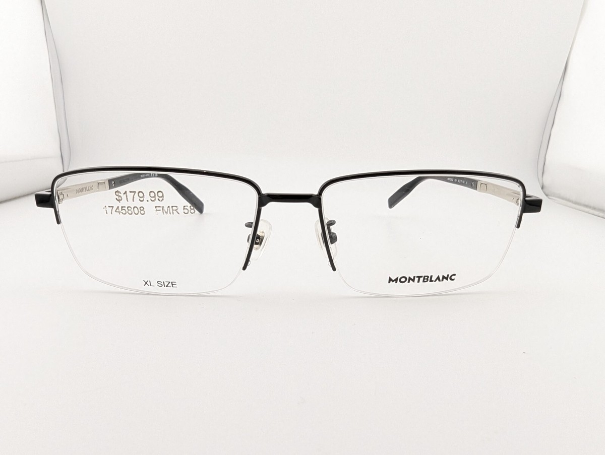 Montblanc Eyeglasses, Frames Only, MB0020OZ 004 XL Blk, 58-17-150