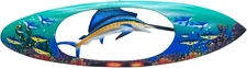 Sailfish Surfboard Wall Plaque, Hanging Wall Décor, Beach House Decor, 23.5 Inch