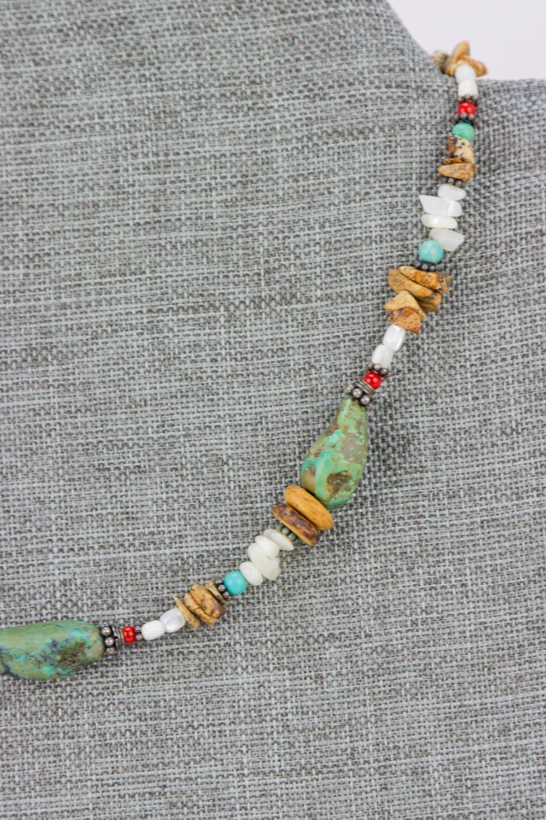 Multi-Stone, MOP Chips, Sterling Toggle Closure C… - image 4