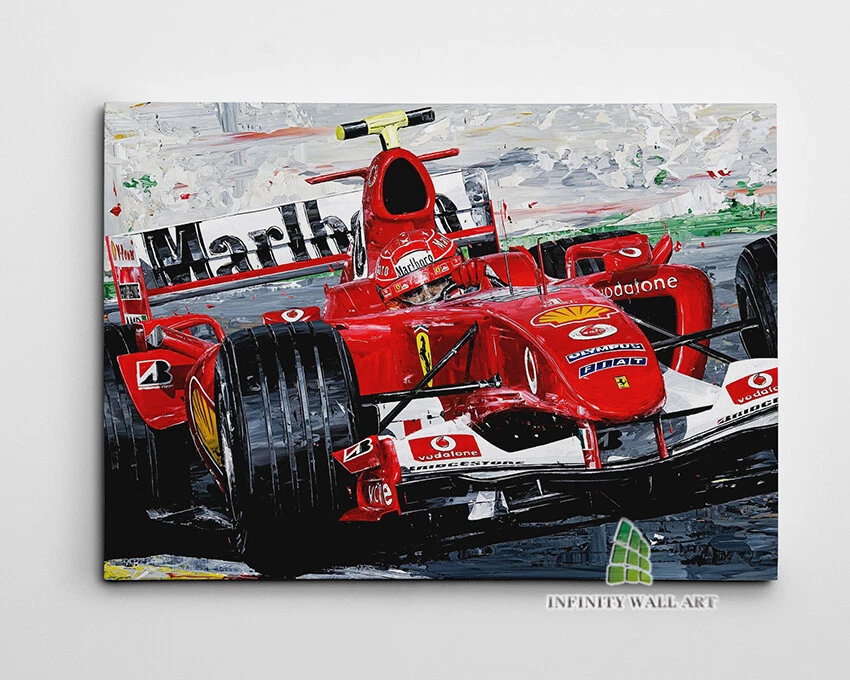F1 Ferrari Painting Canvas Art Wall Art Print Picture Sports Cars Framed.--E365 - Image 2 of 4
