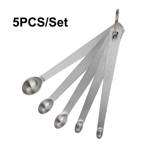 5pc Stainless Steel Mini Measuring Spoons - Dash Pinch Measure Spoon Tools New - Picture 6 of 23