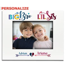 PERSONALIZED-Big Bro Lil Sis photo frame-Brother and Sister-Bond Between Sibling