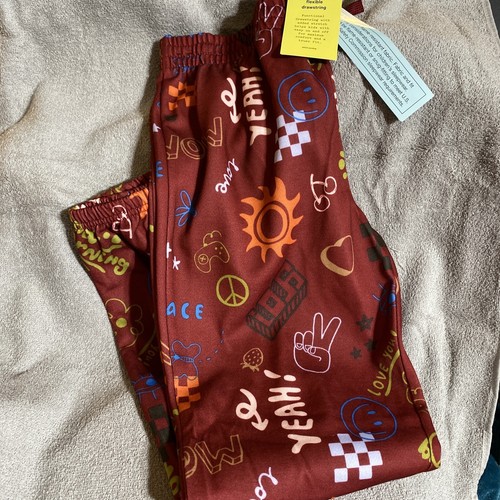 Girls Art Class Sleepware Pajama Pants Large 12/14 red Love You