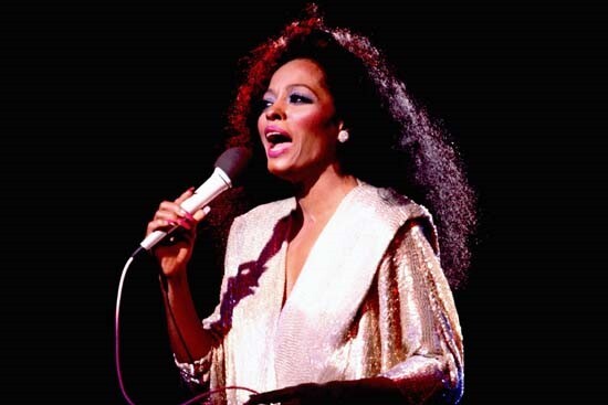 Diana Ross 1980's in concert wearing gold dress singing8x10 photo | eBay