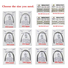 Dental Orthodontic Super Elastic Niti Arch Wire Round Ovoid / Brackets Braces