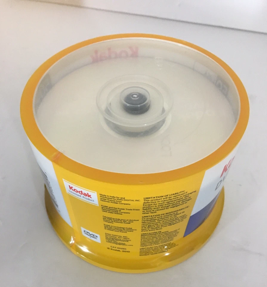 Kodak 16x 4.7GB 120-Minute DVD-R Media 50-Piece Pack - Spindle/Cake Box NEW - Image 2 of 4