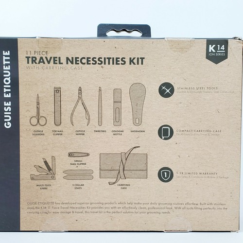Kit de cuidado personal para necesidades de viaje Guise Etiquette 11 piezas artículos de tocador aseo - Imagen 5 de 7
