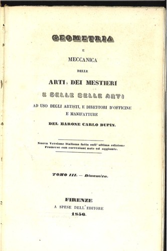 GEOMETRIA E MECCANICHA DELLE ARTI E DEI MESTIERI - 3 vol. Firenze 1854 (843) - Foto 3 di 12