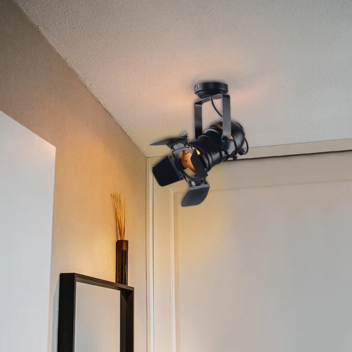 Vintage E27 Track Light Industrial Spotlight Rail Light Projector Ceiling Lamp - Picture 3 of 14