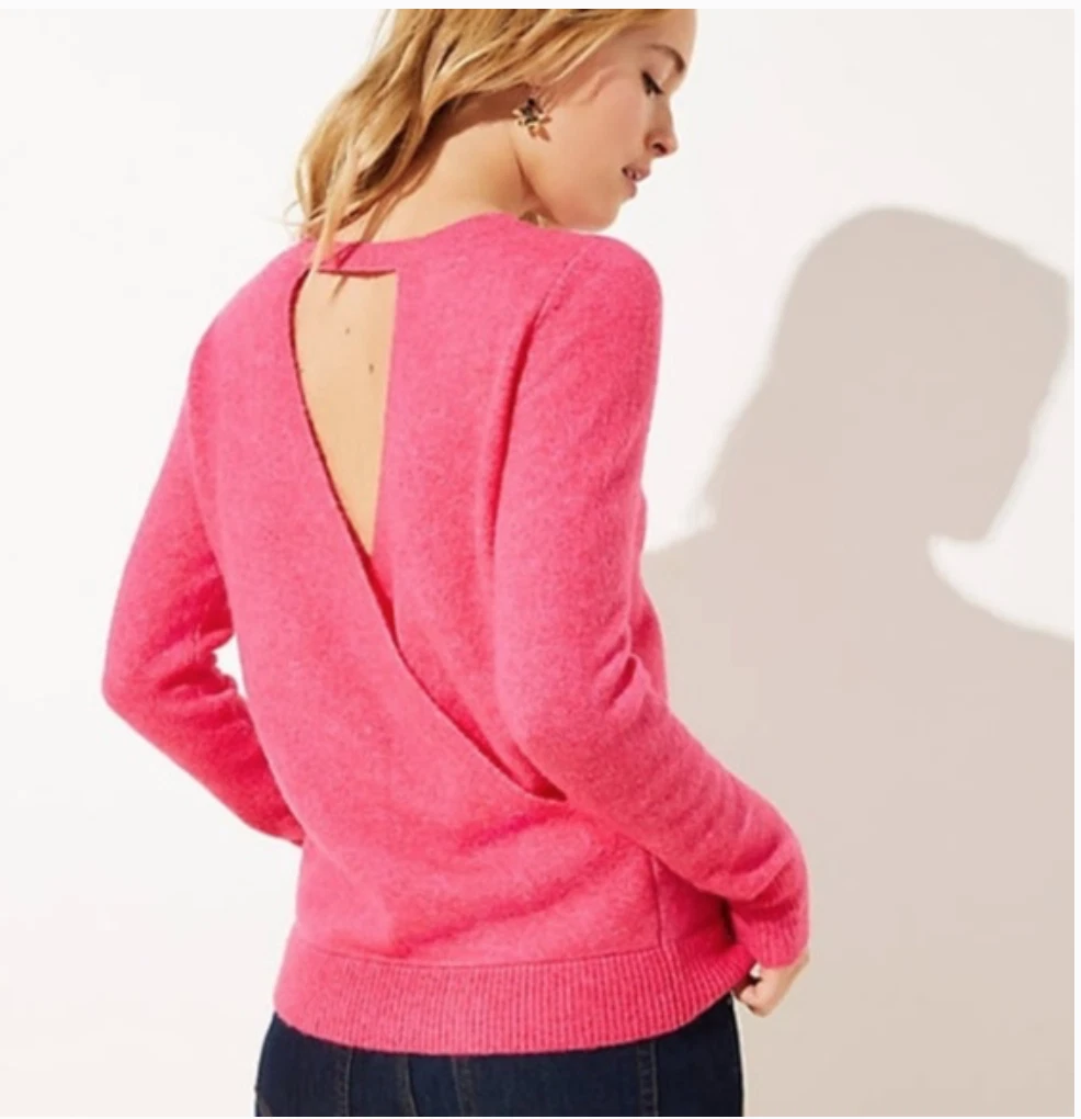 Ann taylor loft pink best sale sweater