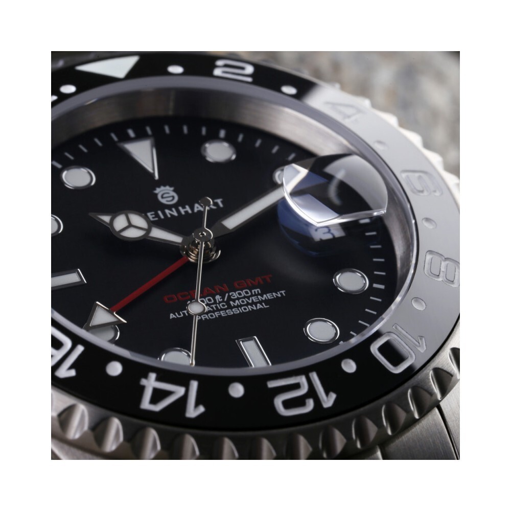 Steinhart GMT Ocean 1 Black 42mm Ceramic Men's Diver Watch