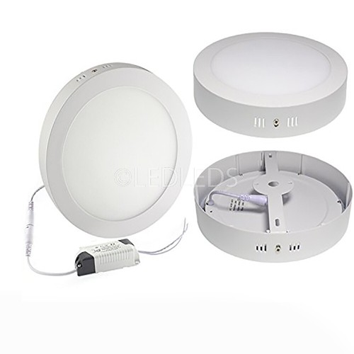 PANNELLO PLAFONIERA FARETTO TONDO SOFFITTO A LED 18W RESA 180W 220V LUCE CALDA - Foto 5 di 5