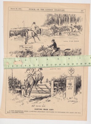 Vintage Druck, Jagd leicht gemacht, 1921, 20 x 27 cm.  Wir verkaufen garantiert....