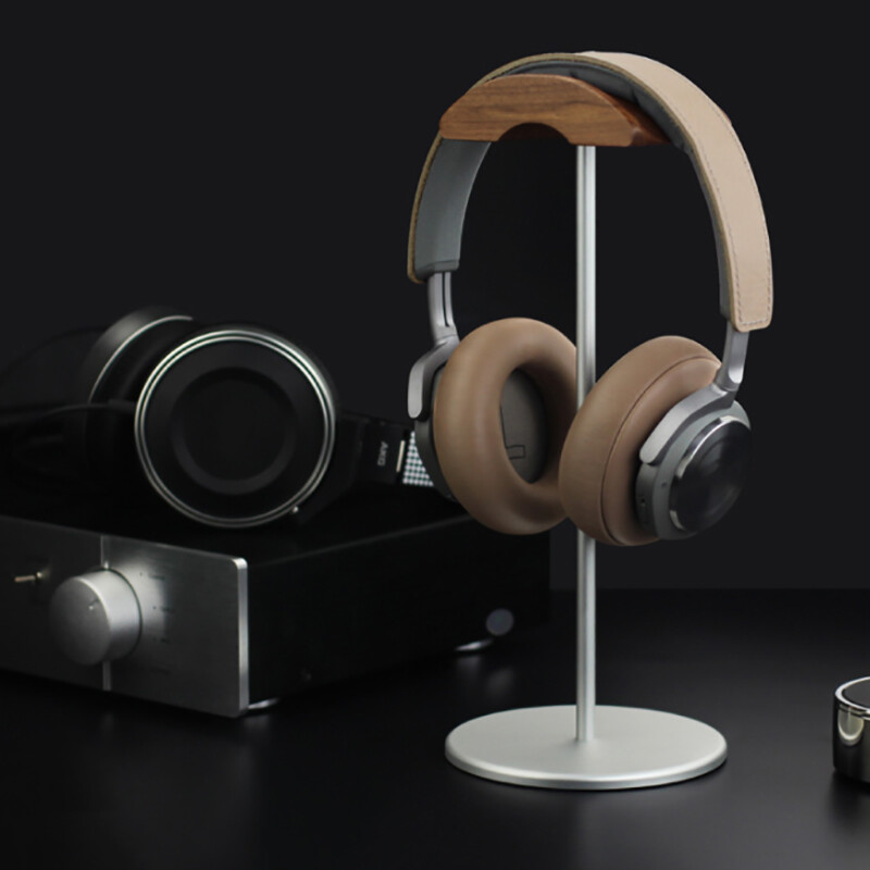 Supporto Per Cuffie In Legno Noce E Alluminio - Stand Elegante Per Gaming - Foto 6