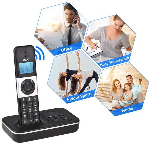 D1002 TAM-D 2-słuchawka Telefon bezprzewodowy z sekretarką Dzwoniący Czekający L6Q0 - Zdjęcie 9 z 12