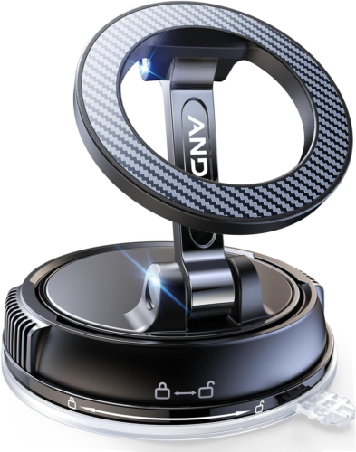 Car Phone Holder for Magsafe [78+LBS Strongest Suction & 2400gf Carbon Fiber