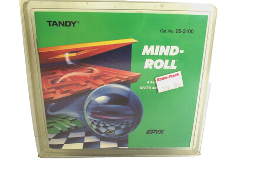 Tandy Color Computer 1988 Mind-Roll Game Cartridge w/Case/Manual - 26-3100 NEW