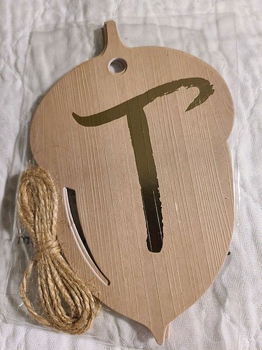 Banner Craft Smart 6 piezas en forma de bellota papel resistente recortes con letra S o T  - Imagen 5 de 5