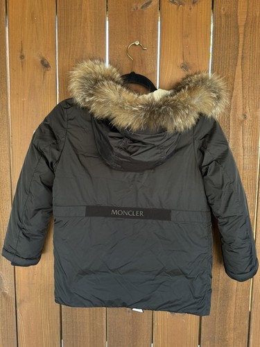 AUTH MONCLER Enfant Kids Youth Rook Padded Down Jacket Coat BLACK 8 Yr Boy - Picture 8 of 10