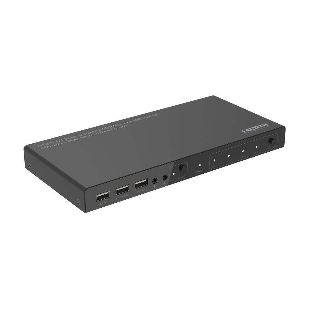 Switch KVM HDMI 2.0 4K 60Hz PT-2PET0401KMA - Gaming & Streaming