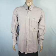 Tommy Hilfiger Mens Dress Shirt XL XLarge Red Blue Checkered Casual Button Up