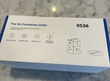 ANNQUAN Automatic Pop Up Countertop Outlet with 15W Wireless Charger, 3.15' NIB