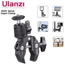 Ulanzi R099 Camera Super Clamp Mount w 360  Adjustable Mini Ball Head 1/4" Screw