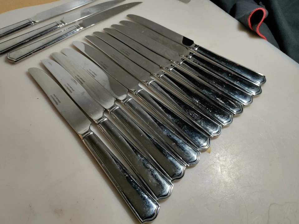Lote de 14 Cuchillos Reed & Barton Cubiertos Inoxidable Cuchillo Repuesto 3 Filetes Foto 4 de 4