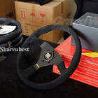 <!--F#f_0-->MOMO MonteCarlo 350mm 14' Suede Leather High quality Black Sport Steering Wheel<!--F/-->