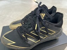 Adidas Men’s Size 7 Afterburner 7 Gold & Black Metal Baseball Cleats