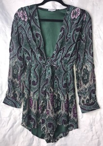 Tobi-Low-Cut-Sexy-Paisley-Short-Romper-Sz-Small