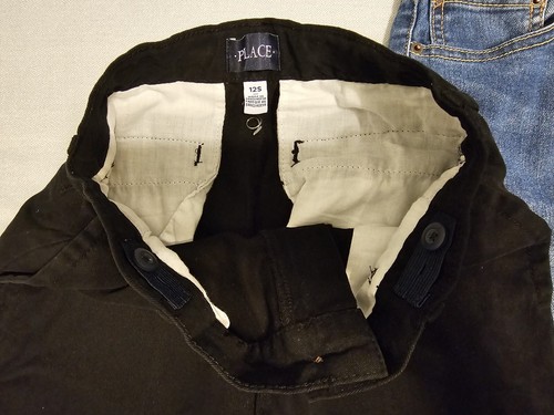LOT Boys Jeans School Pants 12S Gray Levi's Denim Roebuck Blk Adjustable Waist - Picture 4 of 14