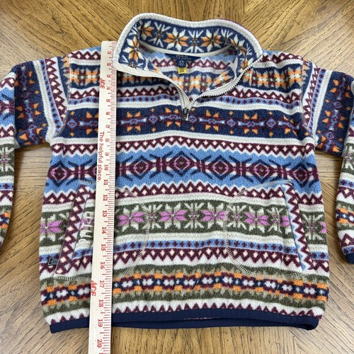 Polo RALPH LAUREN Girls MEDIUM 8 - 10 FLEECE Half Zip Collar Southwestern Aztec - Picture 9 of 14
