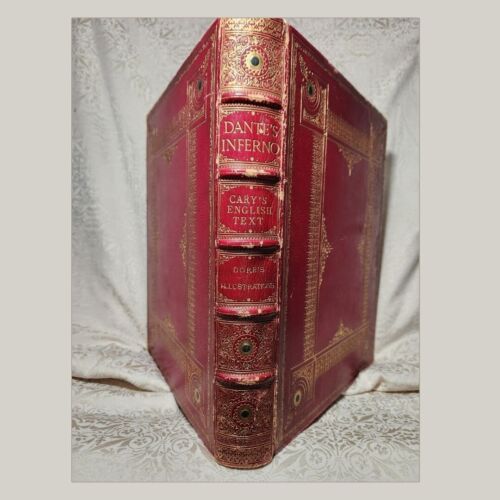 DANTEs VISION OF HELL/1866/RARE/75 ILLUS GUSTAVE DORE/ELEPHANT FOLIO/ALIGHIERI