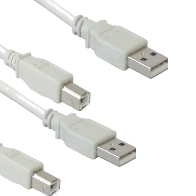 2 Stück 0,5m USB 2. AB Stecker Anschluß Kabel A B Druckerkabel Drucker Premium 