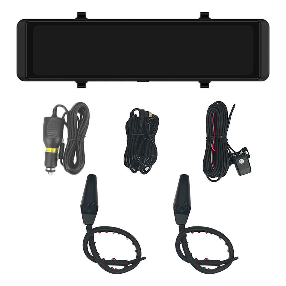 4K Touch Screen Driving Recorder WiFi Full Vision Screen Rearview Mirror Camera