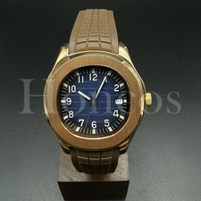 Custom Made PP Style Watch NH35 Automatic Movement Aquanaut D/BL Dial RG Case BN