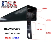 2 Wheel Metal Frame Strut Channel Trolley V3 Solid Axle for Unistrut Superstrut