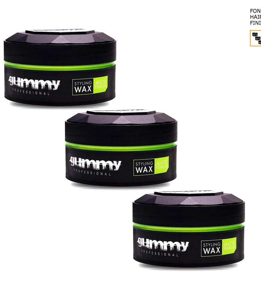 GUMMY Hair Styling Wax MATTE Finish 150ML (3 PCS OFFER )