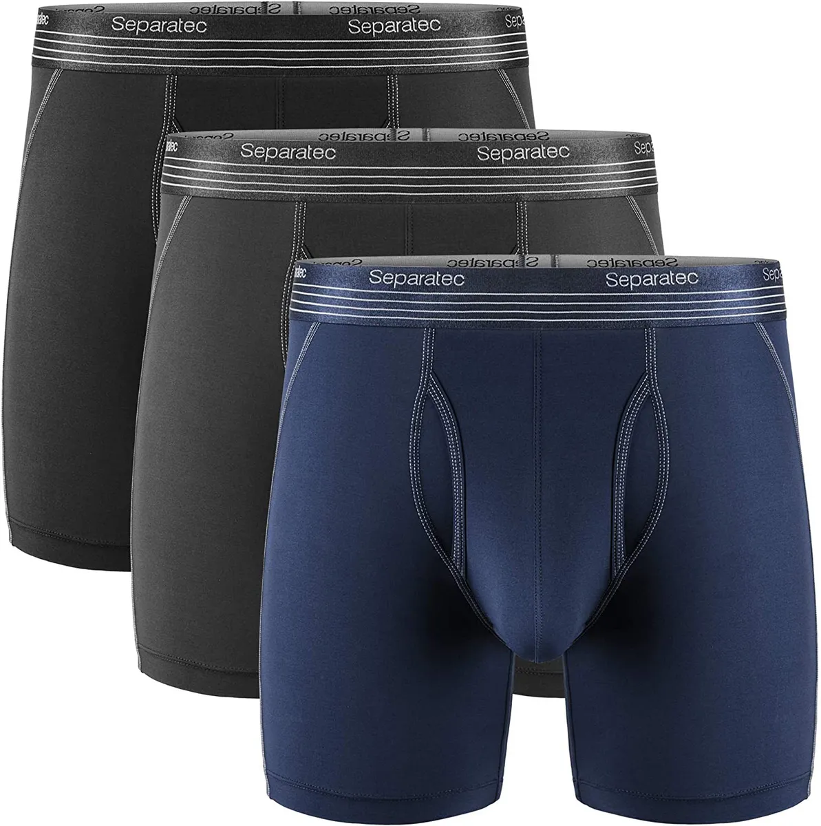 Separatec Men's Dual Pouch Underwear Lightweight Sport Quick Dry