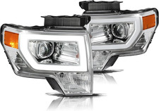 Headlight Assembly Compatible with 2009 2010 2011 2012 2013 2014 Ford F150 LED D