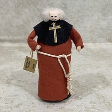 Vintage Canterbury Pilgrim Friar Traditional Craft Clothes Peg Doll 4.5” Britain